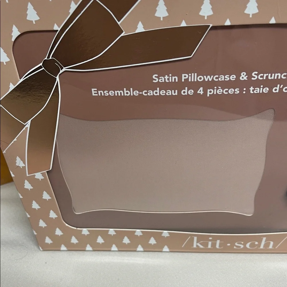 Kitsch Satin Pillowcase & Scrunchies Gift Set - Taupe Pink - Picture 3 of 12